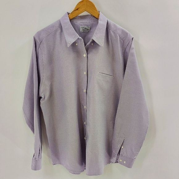 Cabin Creek Button Up Shirt Purple Size 18T Wrinkle Free Stain Repellant - Picture 1 of 9